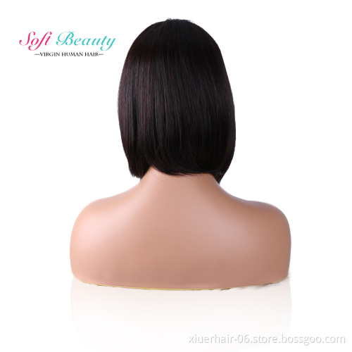 Wholesale Transparent HD Full Lace Bob Wigs Pixie Cut,Brazilian Virgin Human Hair Lace Frontal Wigs For Black Women